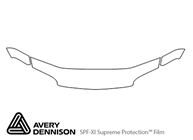 Dodge Intrepid 1993-1997 Avery Dennison Clear Bra Hood Paint Protection Kit Diagram