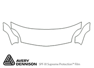 Dodge Neon 2000-2001 Avery Dennison Clear Bra Hood Paint Protection Kit Diagram