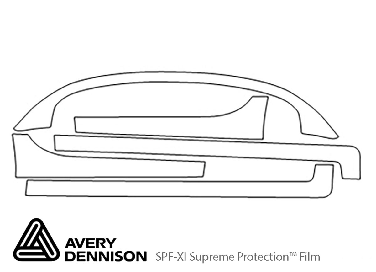Dodge Neon 2004-2005 Avery Dennison Clear Bra Door Cup Paint Protection Kit Diagram