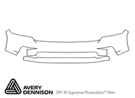 Dodge Ram 2013-2018 Avery Dennison Clear Bra Bumper Paint Protection Kit Diagram