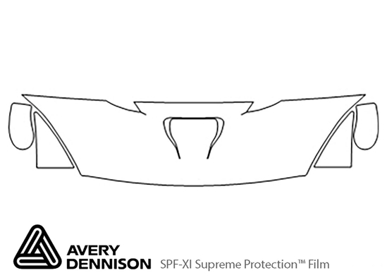 Dodge Viper 2013-2017 Avery Dennison Clear Bra Hood Paint Protection Kit Diagram