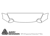 Fiat 500 2012-2017 Avery Dennison Clear Bra Hood Paint Protection Kit Diagram