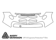 Fiat 500L 2014-2016 Avery Dennison Clear Bra Bumper Paint Protection Kit Diagram