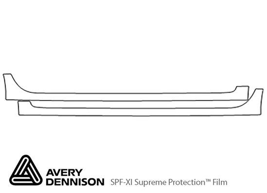 Fiat 500L 2014-2021 Avery Dennison Clear Bra Door Cup Paint Protection Kit Diagram