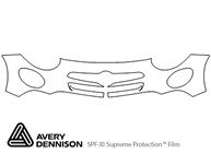 Fiat 500X 2016-2021 Avery Dennison Clear Bra Bumper Paint Protection Kit Diagram