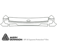Ford E-150 1997-2002 Avery Dennison Clear Bra Hood Paint Protection Kit Diagram