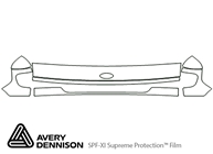 Ford E-250 1997-2002 Avery Dennison Clear Bra Hood Paint Protection Kit Diagram