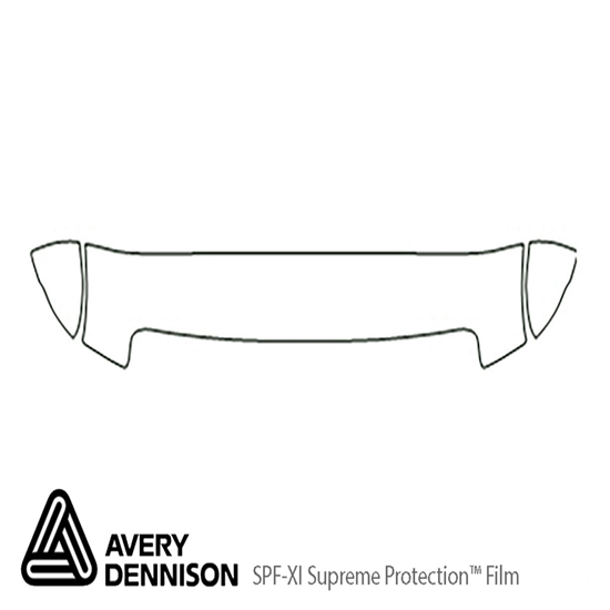 Ford E-250 2008-2014 Avery Dennison Clear Bra Hood Paint Protection Kit Diagram