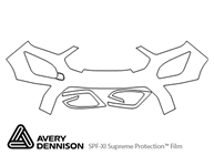 Ford Ecosport 2018-2021 Avery Dennison Clear Bra Bumper Paint Protection Kit Diagram