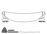 Ford Edge 2011-2014 Avery Dennison Clear Bra Hood Paint Protection Kit Diagram