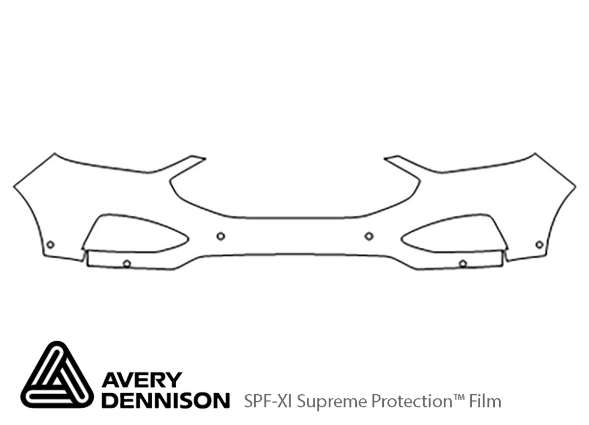 Ford Edge 2019-2024 Avery Dennison Clear Bra Bumper Paint Protection Kit Diagram