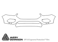 Ford Escape 2017-2019 Avery Dennison Clear Bra Bumper Paint Protection Kit Diagram