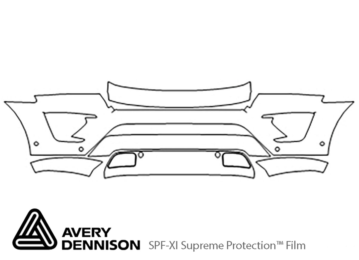 Ford Expedition 2018-2021 Avery Dennison Clear Bra Bumper Paint Protection Kit Diagram