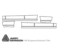 Ford Expedition 2018-2021 Avery Dennison Clear Bra Door Cup Paint Protection Kit Diagram