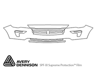 Ford Explorer 2018-2019 Avery Dennison Clear Bra Bumper Paint Protection Kit Diagram