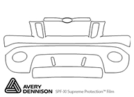 Ford Explorer Sport Trac 2005-2005 Avery Dennison Clear Bra Bumper Paint Protection Kit Diagram