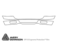 Ford F-350 2003-2007 Avery Dennison Clear Bra Bumper Paint Protection Kit Diagram