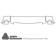 Ford F-350 2008-2010 Avery Dennison Clear Bra Hood Paint Protection Kit Diagram