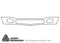 Ford F-350 2011-2016 Avery Dennison Clear Bra Bumper Paint Protection Kit Diagram
