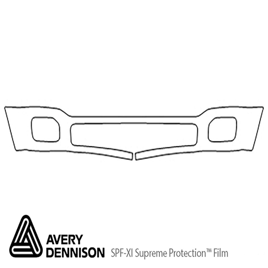 Ford F-450 2011-2016 Avery Dennison Clear Bra Bumper Paint Protection Kit Diagram