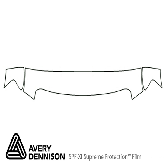 Ford F-550 2008-2010 Avery Dennison Clear Bra Hood Paint Protection Kit Diagram
