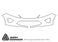 Ford Fiesta 2011-2013 Avery Dennison Clear Bra Bumper Paint Protection Kit Diagram