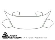 Ford Fiesta 2011-2013 Avery Dennison Clear Bra Hood Paint Protection Kit Diagram