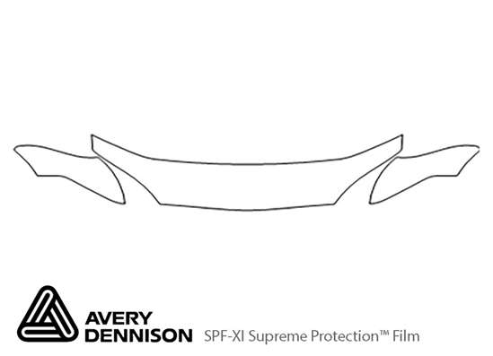 Ford Focus 2005-2007 Avery Dennison Clear Bra Hood Paint Protection Kit Diagram