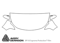 Ford Focus 2008-2011 Avery Dennison Clear Bra Hood Paint Protection Kit Diagram