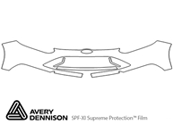 Ford Focus 2012-2014 Avery Dennison Clear Bra Bumper Paint Protection Kit Diagram