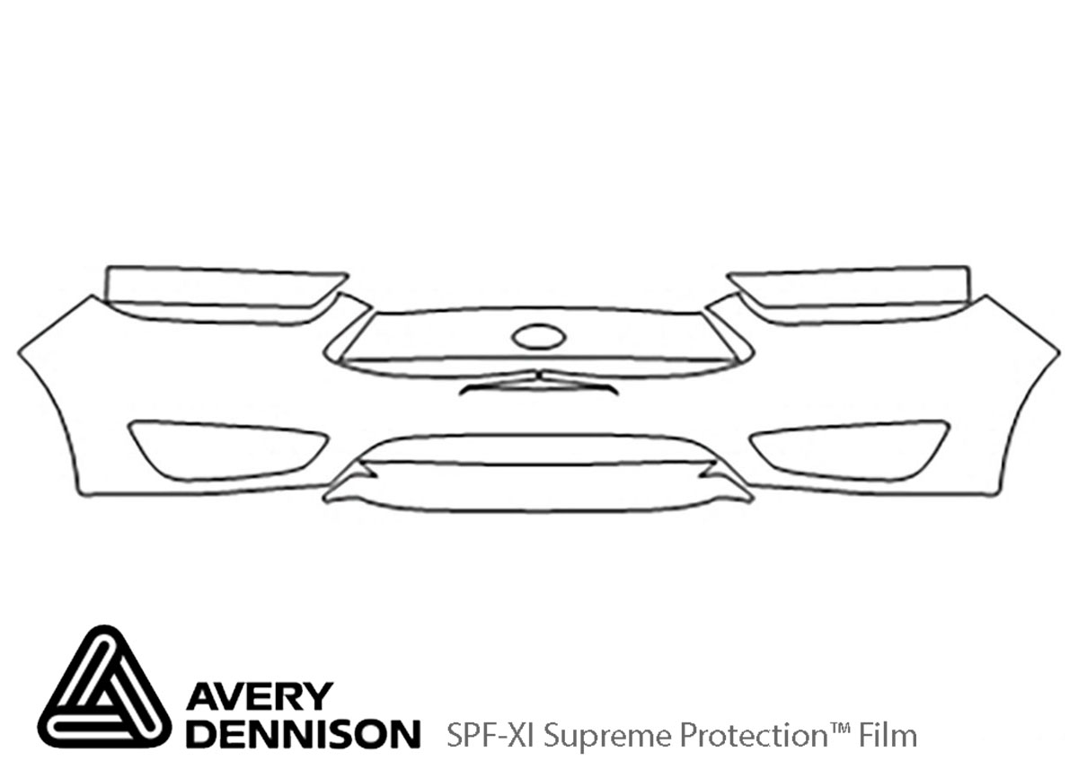 Ford Focus 2015-2018 Avery Dennison Clear Bra Bumper Paint Protection Kit Diagram