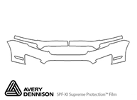 Ford Fusion 2010-2012 Avery Dennison Clear Bra Bumper Paint Protection Kit Diagram