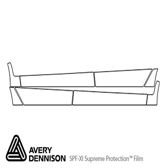 Ford Fusion 2013-2020 Avery Dennison Clear Bra Door Cup Paint Protection Kit Diagram