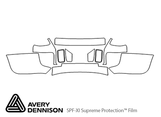 Ford GT 2005-2006 Avery Dennison Clear Bra Bumper Paint Protection Kit Diagram