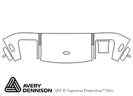 Ford GT 2005-2006 Avery Dennison Clear Bra Hood Paint Protection Kit Diagram
