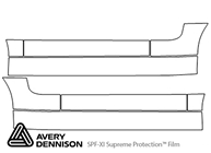 Ford GT 2005-2006 Avery Dennison Clear Bra Door Cup Paint Protection Kit Diagram