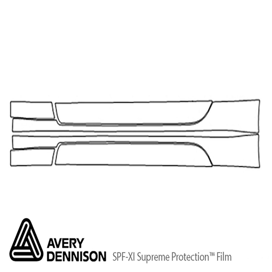 Ford Mustang 2018-2023 Avery Dennison Clear Bra Door Cup Paint Protection Kit Diagram