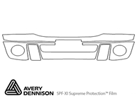 Ford Ranger 2001-2003 Avery Dennison Clear Bra Bumper Paint Protection Kit Diagram