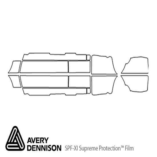 Ford Ranger 2006-2011 Avery Dennison Clear Bra Door Cup Paint Protection Kit Diagram