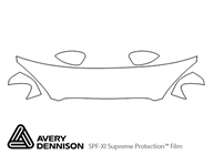 Ford Taurus 2000-2003 Avery Dennison Clear Bra Hood Paint Protection Kit Diagram