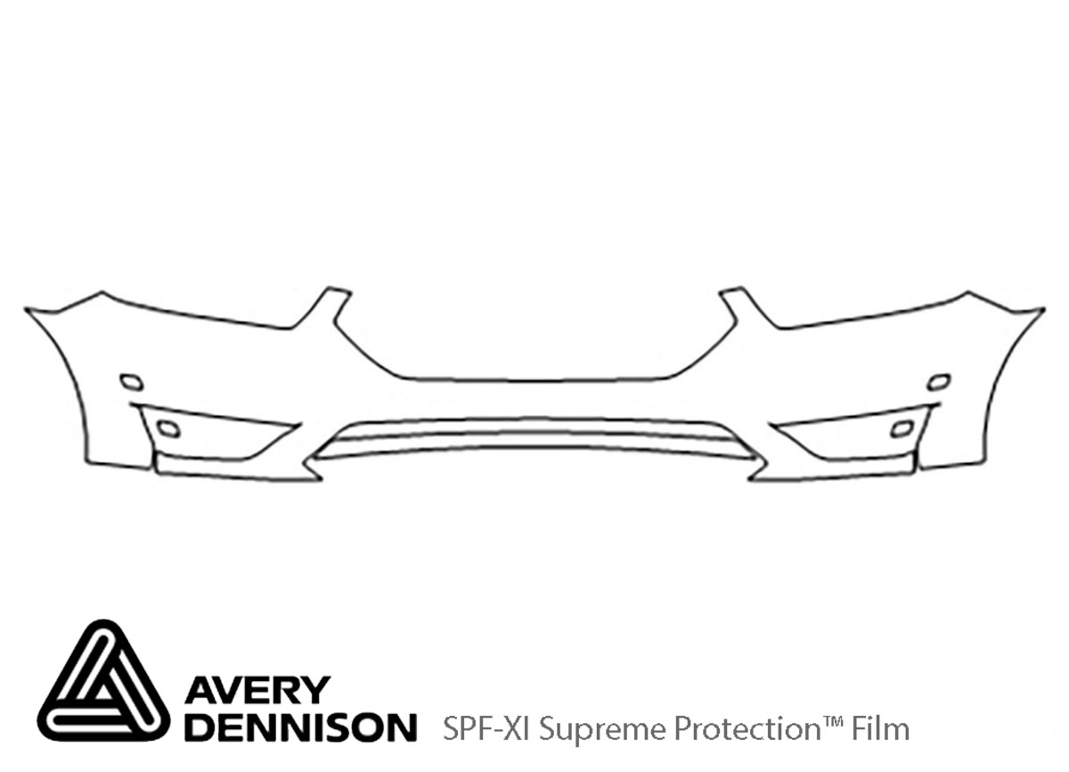 Ford Taurus 2013-2019 Avery Dennison Clear Bra Bumper Paint Protection Kit Diagram
