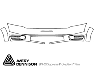 Ford Taurus X 2008-2009 Avery Dennison Clear Bra Bumper Paint Protection Kit Diagram
