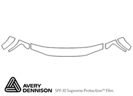 GMC Canyon 2004-2012 Avery Dennison Clear Bra Hood Paint Protection Kit Diagram