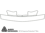 GMC Sonoma 1998-2003 Avery Dennison Clear Bra Hood Paint Protection Kit Diagram