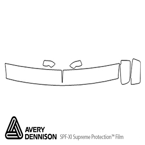 GMC Yukon 1995-1999 Avery Dennison Clear Bra Hood Paint Protection Kit Diagram