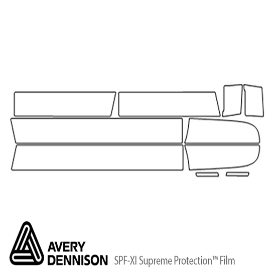 GMC Yukon 1995-1999 Avery Dennison Clear Bra Door Cup Paint Protection Kit Diagram