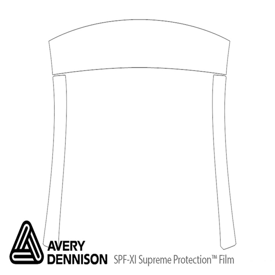 Genesis G90 2017-2019 Avery Dennison Clear Bra Door Cup Paint Protection Kit Diagram