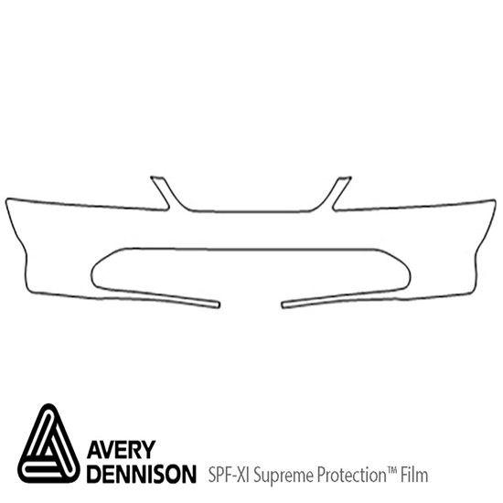 Honda Accord 1998-2000 Avery Dennison Clear Bra Bumper Paint Protection Kit Diagram
