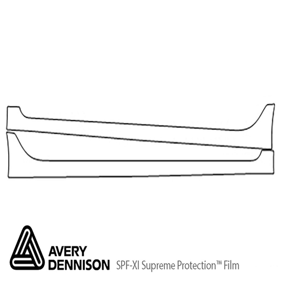 Honda Accord 2016-2017 Avery Dennison Clear Bra Door Cup Paint Protection Kit Diagram