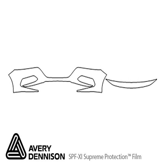 Honda Accord 2018-2020 Avery Dennison Clear Bra Bumper Paint Protection Kit Diagram